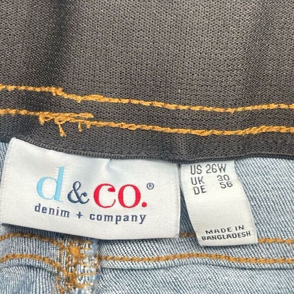 Denim & Co Pull-On Stretch Jeggings 26W / 4X Medium Wash Cozy Touch Denim Pants - Picture 7 of 14